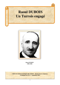 Raoul DUBOIS Un Turrois engagé