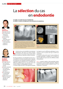 La sélectiondu cas en endodontie