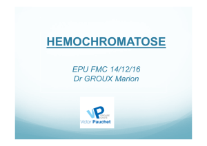Hémochromatose et foies de surcharge - epu
