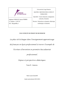 Télécharger la table des annexes du mémoire de Stéphanie Perrin