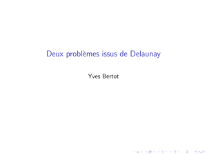 2 problèmes issus de la triangulation de Delaunay