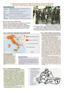 La naissance du fascisme en Italie