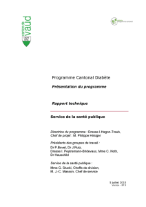 Programme cantonal diabète