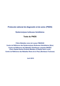 PNDS - Épidermolyses bulleuses héréditaires