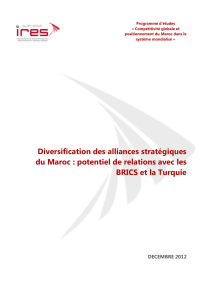 Diversification des alliances stratégiques du Maroc