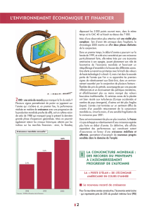 L`environnement &eacute;conomique et financier en 2000
