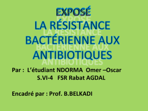 Resistance aux antibiotiques