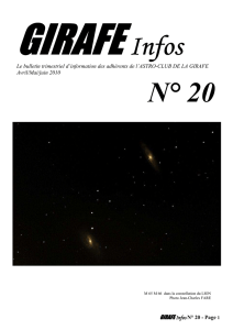 GIRAFE Infos N° 20 - Astro Club de la Girafe