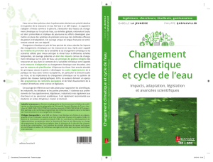 Changement climatique et cycle de l`eau