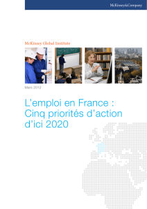 L`emploi en France: Cinq priorités d`action d`ici 2020