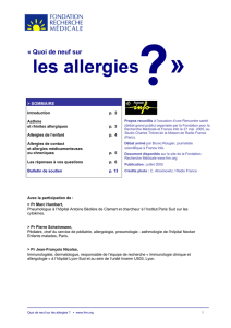 les allergies