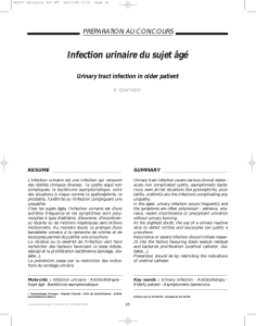 Infection urinaire du sujet âgé