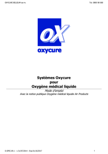 Systèmes Oxycure pour Oxygène médical liquide