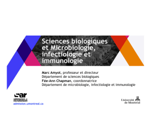 Microbiologie - Université de Montréal