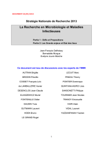 Itmo Microbiologie et maladies infectieuses (mai 2013)