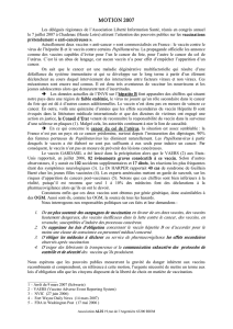 motion 2007 - Association Liberté Information Santé