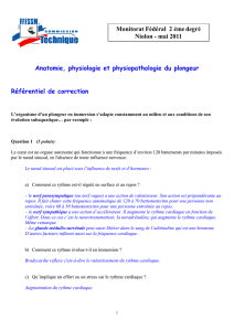 Anatomie, physiologie et physiopathologie du plongeur Référentiel
