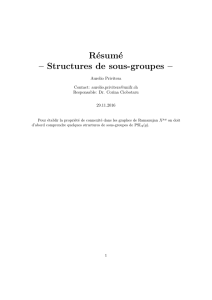 Résumé – Structures de sous-groupes