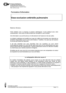 Vaso-occlusion arterielle pulmonaire