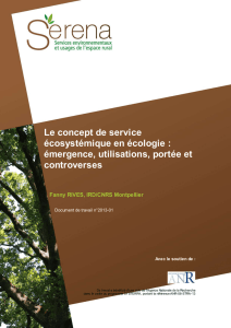 Programme Serena. Document de travail n°2013-01 - serena