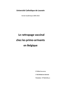 Le rattrapage vaccinal chez les primo-arrivants en