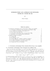 Introduction aux anneaux de Fontaine - IMJ-PRG