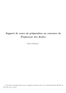 Support de cours de préparation au concours de