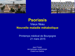 Psoriasis - Printemps Médical de Bourgogne