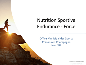 Nutrition Sportive Endurance