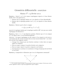 Géométrie différentielle : exercices