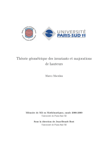 Théorie géométrique des invariants et majorations de