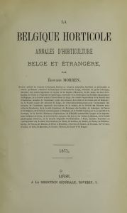 La Belgique horticole : Annales de botanique et d`horticulture