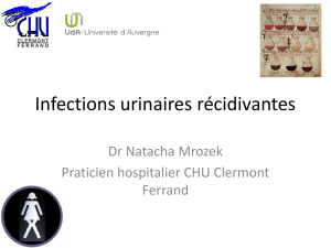 Infections urinaires récidivantes