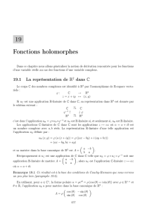 19 Fonctions holomorphes