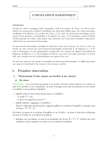 Oscillateur harmonique - Physique PCSI1 Lycée Michelet