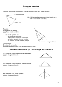 un triangle est isocèle