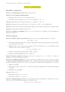 Arithmétique des entiers - Site Personnel de Arnaud de Saint Julien