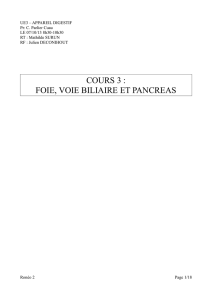 cours 3 : foie, voie biliaire et pancreas - L3 Bichat 2013-2014