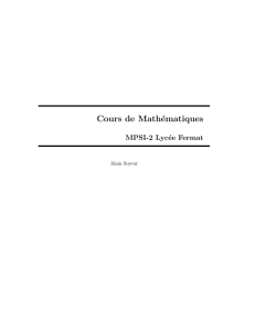 Cours de mathématiques MPSI