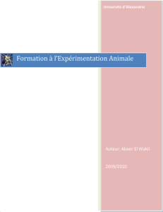 Formation à l`Expérimentation Animale - FOAD — MOOC
