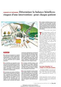 Déterminer la balance bénéfices-risques d`une