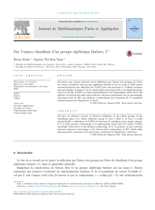 Sur l`espace classifiant d`un groupe algébrique linéaire, I - IMJ-PRG