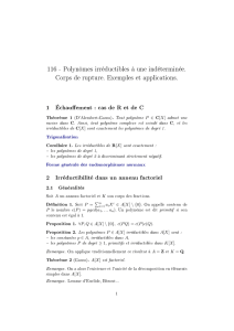 116 - Polynômes irréductibles à une indéterminée. Corps - IMJ-PRG