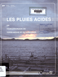 pluies acides - Pêches et Océans Canada