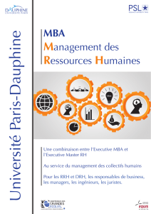 Plaquette 2016 MBA RH.indd - MBA Management des Ressources