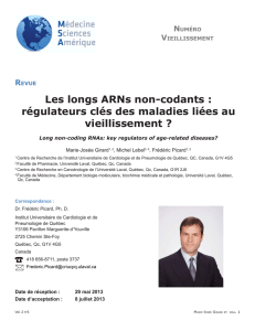 Les longs ARNs non-codants : régulateurs clés des maladies liées