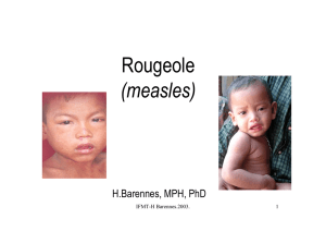 1 an vaccinés contre rougeole - Institut de la Francophonie pour la