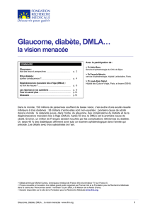 Glaucome, diabète, DMLA…