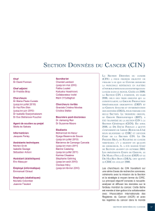 SECTION DONNéES DU CANCER (CIN)