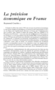 La prévision économique en France